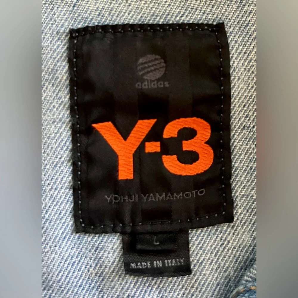 Y-3 by adidas W’s Distressed Denim Jacket Size L Yohji Yamamoto - Picture 4 of 8